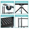 LunaLulinlk 5-Tier Storage Shelving Unit, Metal Shelf, Foldable Storage Shelf with Wheels, Kitchen Shelf with 4 Hooks, No Assembly Required - 3 of 4