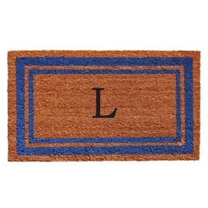 Calloway Mills 152972436L Blue Border 24 In. x 36 In. Monogram Doormat (Letter L) - 1 of 4