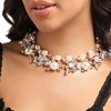 SOHI Women's Pearl White Party Statement Necklace - 4 of 4