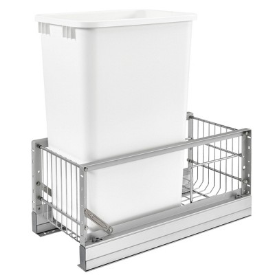 Rev-A-Shelf 5349 Series Double Pull-Out Cabinet Waste Container Trash Can with Soft Close