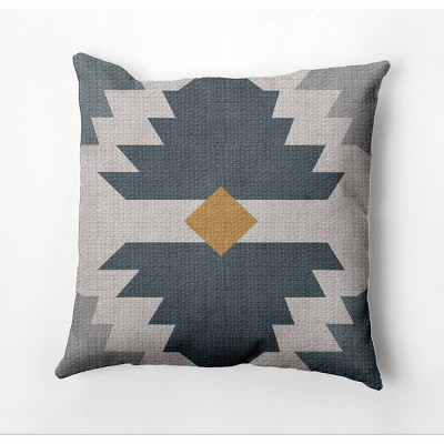 18"x18" Southwest Diamond Square Throw Pillow Gray - e by design