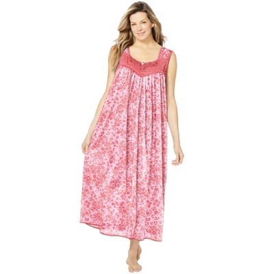 Only Necessities Plus Size Long Tricot Knit Nightgown