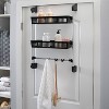 Organize It All Over The Door 2 Basket Unit with Hook Basic: Black Polypropylene Closet Organizer Garment Rack - 3 of 4