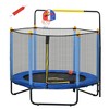 APRILSOUL Kids Trampoline with Basketball Hoop, Horizontal Bar, Small Springfree Trampoline Gifts for Kids Ages 3-10 - 3 of 4