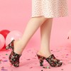 Perphy Women's Platform Floral Chunky Heel Slides Sandals - 2 of 4
