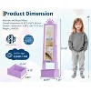 Kids Jewelry Cabinet with Full-Length Mirror, Freestanding Armoire with LED, Storage Drawers, Jewelry Organizer, Princess Theme - 2 of 4