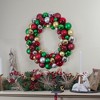 Northlight Traditional 2-Finish Shatterproof Ball Christmas Wreath - 24" - Multicolor - Unlit - 2 of 4
