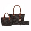 MKF Collection Lady II M Signature Large Tote, Small Tote & Wallet Set Vegan Leather, Stylish Women’s Handbag M Design by Mia K - 2 of 4