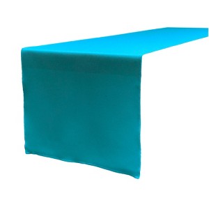Slickblue 14"x108" Linen-Look Table Runner – Polyester Poplin, Wrinkle-Resistant, Serged Edge Finish, 41 Color Options - 1 of 3
