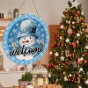 Lomsoe Christmas Wooden Hanging Decor Welcome Door Sign Snowman Wooden Farmhouse Wall Front Door Hanger Christmas Sign Christmas Gift - 4 of 4