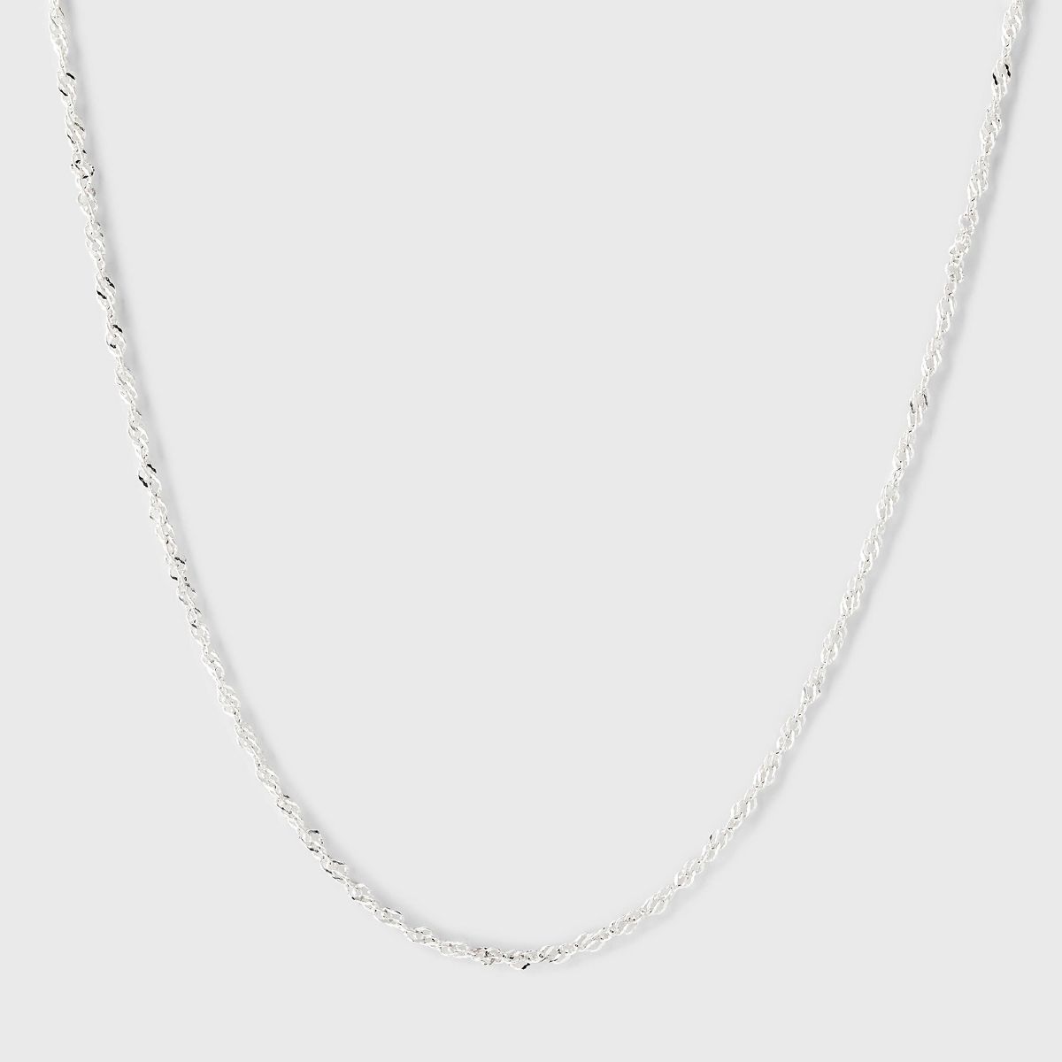 Sterling Silver Singapore Twist Chain Necklace - A New Day™ Silver