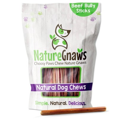 Nature Gnaws Extra Thin Bully Sticks 5-6" Beef Dog Treats- 25ct