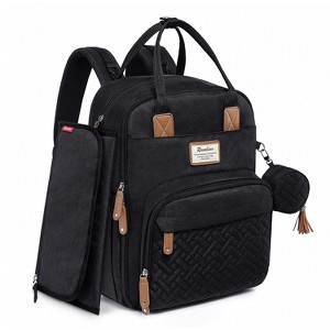 RUVALINO Large Diaper Bag Backpack, Waterproof Baby Travel Pack with Changing Pad & Stroller Straps - 1 of 4
