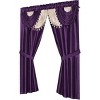 Regal Home Collections Amore 5-Piece Window Curtain Set with Valance and 2 Tiebacks 54x84 - 4 of 4