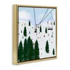 Stupell Industries Ski Lift Mountain Landscape Floating Frame Canvas Art - 2 of 4