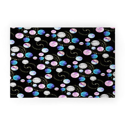 retrografika Outer Space Planets Galaxies 30" x 20" Welcome Mat - Society6
