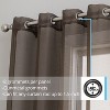 HLC.ME Semi Sheer Voile Light Filtering Transparent Window Curtain Grommet Panels - Set of 2 - 2 of 4