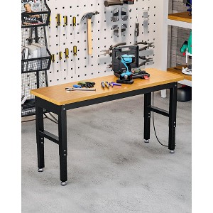 Heavy Duty Workbench with Power Outlet, Adjustable Height - 1 of 4