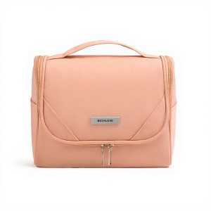 Anna-Kaci Hanging Toiletry Bag with Large Mesh Compartments and Built-In Hook Organizer - Pink - 1 of 4