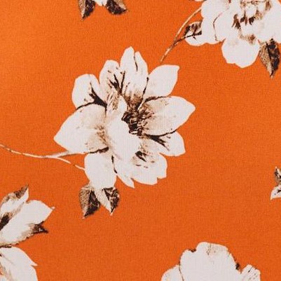 orange white floral