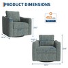 Coucheta Swivel Accent Chair, 360° Rotating Modern Linen/PU Armchair w/ Ergonomic Backrest for Living Room, Bedroom, Nursery, Office, Multiple Colors - 2 of 4