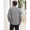 COOFANDY Men's Long Sleeve Dress Shirts Plaid Casual Button Down Shirts Regular Fit Business Shirts Black - 4 of 4