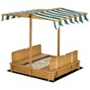 Dexmalle Children Outdoor Sand Box with Foldable Bench Seats - 3 of 4