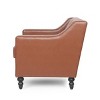 Furman Contemporary Tufted Club Chair Cognac - Christopher Knight Home - 4 of 4