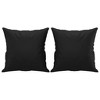 vidaXL Modern 2-Seater Sofa in Black Faux Leather with Decorative Throw Pillows - Stain-Resistant and Easy-to-Clean - 55.1" Seating Width - 4 of 4