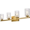 Elegant Lighting Cassie 4 lights bath sconce in brass with clear shade - 3 of 4