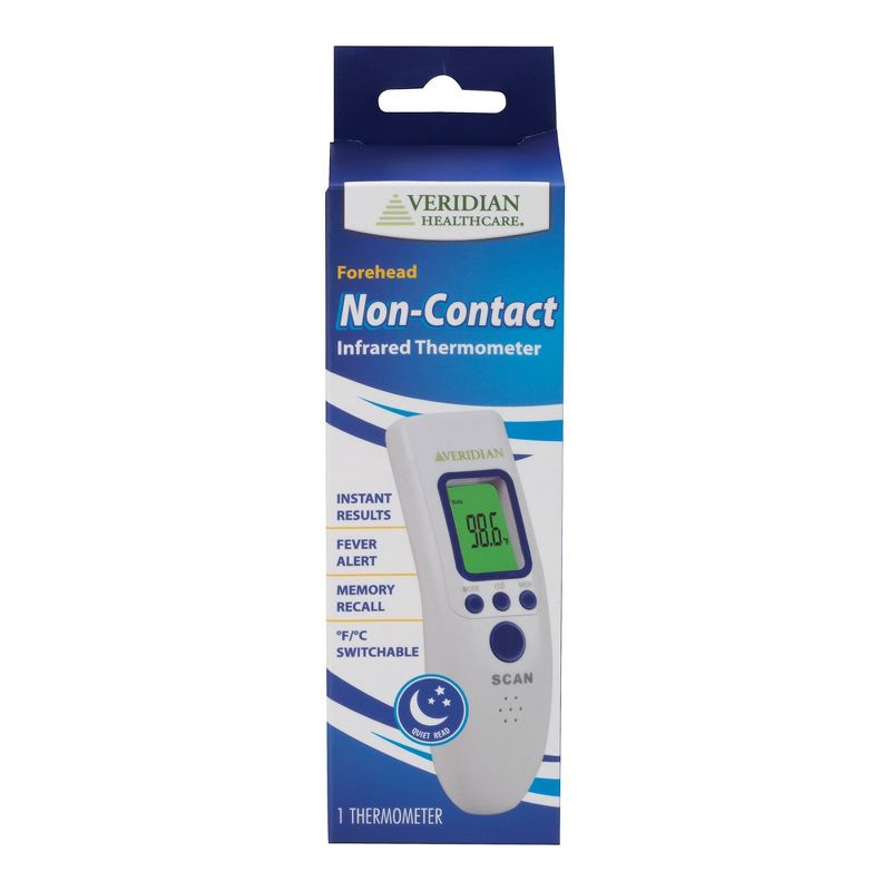 Veridian Non-Contact Thermometer LCD Display 09-183 1 Each, 2 of 6