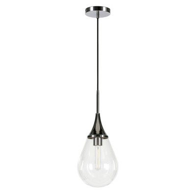 Hudson and Canal 7.63" Wide Pendant with Glass Shade