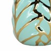 Sagebrook Home Glam Decorative Ceramic Leaf Bud Vase for Room and Office Decor - 4 of 4