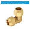 Unique Bargains Brass HVAC Flare 90 Degree Elbow Pipe Adapter Connectors with Nuts - 4 of 4