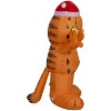 Gemmy 3.5 ft Airblown® Blowup Inflatable Garfield with Santa Hat & Built-In Lights Outdoor Decoration - Orange - 2 of 4