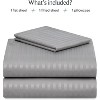 LuxClub 4-7 PC Microfiber Striped Performance Sheet Set, Soft Cooling Eco-Friendly Bed Sheets with 18in Deep Pockets - 2 of 4