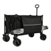 VisioGear Collapsible Foldable Extended Wagon with Canopy, Beach Wheels & Drink Holders and Side Pocket, Black, 37.4"*23.03"*42.52" - 2 of 4