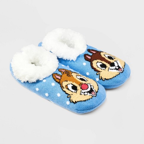 Women's Disney Chip 'n Dale Pull-on Slipper Socks With Grippers