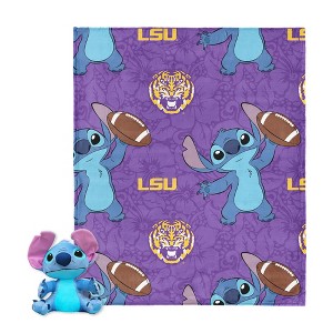 NCAA Enroll Stitch Hugger Pillow & Silk Touch Throw Blanket Set 40x50 Inches - 1 of 4