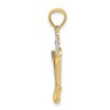 Black Bow Jewelry 14k Yellow Gold and White Rhodium Two Tone Golf Bag and Clubs Pendant - 2 of 4