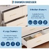 Modern White Chest of Drawers,7 Drawer Dresser with Gold Handles and Legs - 4 of 4