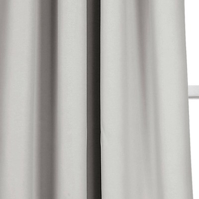 Light Gray Extra Long Insulated Blackout Grommet Curtains