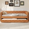 Full XL Upholstered Daybed with Trundle and LED for Bedroom or Guest Room - 3 of 4