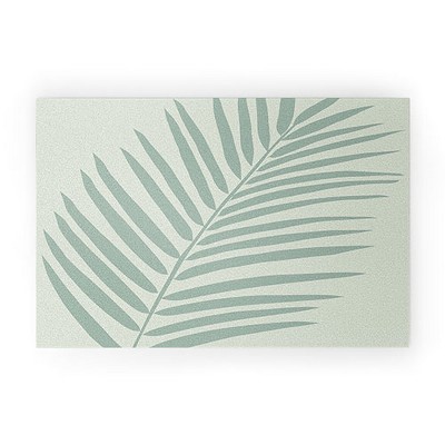 Daily Regina Designs Palm Leaf Sage 30" x 20" Welcome Mat - Society6