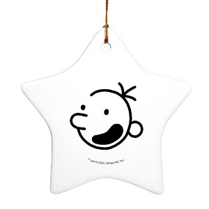 Diary of a Wimpy Kid Head StarShaped Porcelain Holiday Christmas Tree Ornament  3.1" - 1 of 4