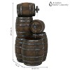 Sunnydaze 29"H Electric Polyresin Stacked Whiskey Barrel Outdoor Water Fountain with LED Lights - 3 of 4