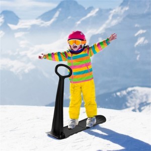 SEVOBAL Kick Scooters Safe Kids Snow Scooter - Raised Anti-Slip Spots, Directional Bottom, Easy Steering Balance, Black, 10"*37"*31" - 1 of 4