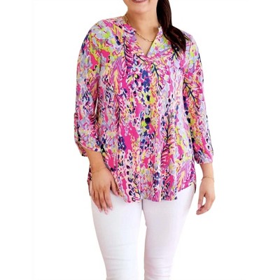 Women's Abstract Print Lizzy Top - Dear Scarlett