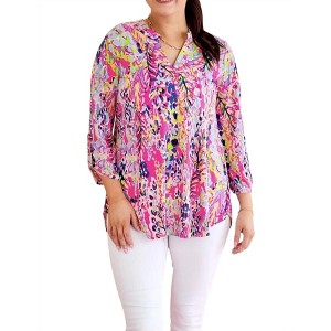 Women's Abstract Print Lizzy Top - Dear Scarlett - 1 of 4