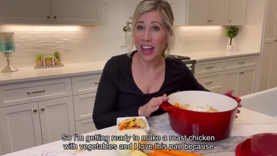 Blue Enameled Cast Iron 2-in-1 Casserole Dish with Grill Lid